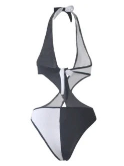 Contrast Color Halter One Pieces Swimsuits -Bambam Clothing Shop P 20210601141417910 190