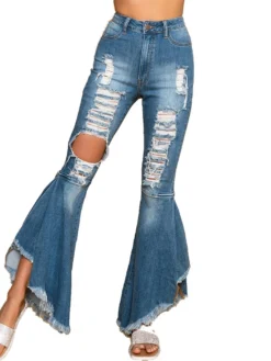 Fashion Hollow Out High Waist Design Jeans -Bambam Clothing Shop P 20210716093315415 789