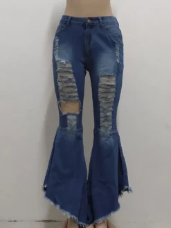 Fashion Hollow Out High Waist Design Jeans -Bambam Clothing Shop P 20210716093323286 212