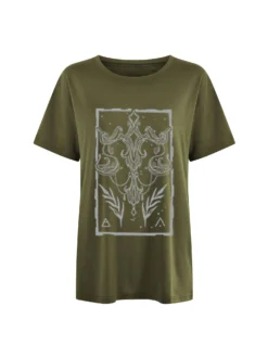 Summer Simple Versatile Print Short Sleeve T-Shirt