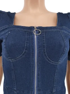 Stylish Hollow Out Square Neck Zipper Romper -Bambam Clothing Shop P 20210913112611673 313