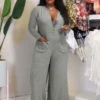 Casual Solid Loose Plus Size Jumpsuits