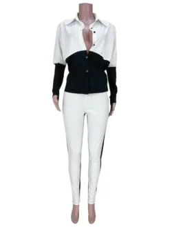 Contrast Color Matching 2 Piece Co-ord Sets Women -Bambam Clothing Shop P 20211118100215917 480