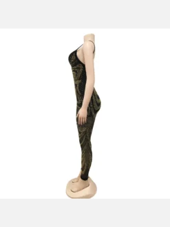 Sexy V Neck Hot Drilling Zipper Sleeveless Jumpsuits -Bambam Clothing Shop P 20220219141749650 461