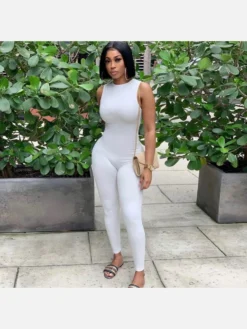 Popular Crew Neck Sleeveless Bodycon Sexy Jumpsuit
