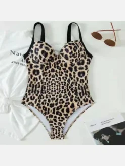 Seductive Summer Beach Leopard Sleeveless Swimsuits -Bambam Clothing Shop P 20220317102620531 347
