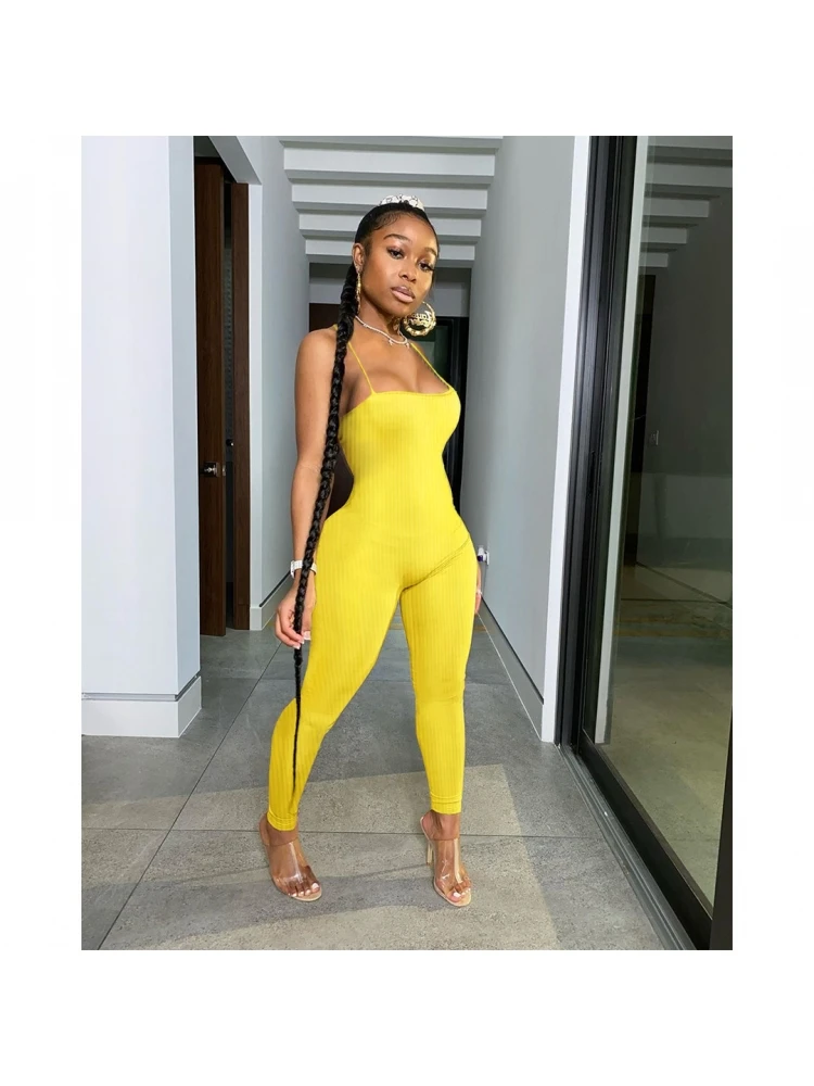 Sexy Backless Bandage Pure Women's Jumpsuit 1 Sexy Backless Bandage Pure Women's Jumpsuit