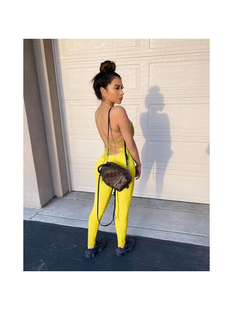 Sexy Backless Bandage Pure Women's Jumpsuit 7 Sexy Backless Bandage Pure Women's Jumpsuit - Image 7