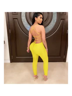 Sexy Backless Bandage Pure Women's Jumpsuit 17 Sexy Backless Bandage Pure Women's Jumpsuit -Bambam Clothing Shop P 20220414185056284 292