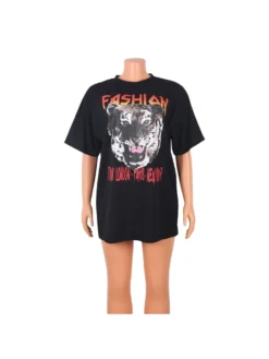 Fashion Casual Letter Printing Women's Half Sleeve T-Shirt -Bambam Clothing Shop P 20220418095644318 380