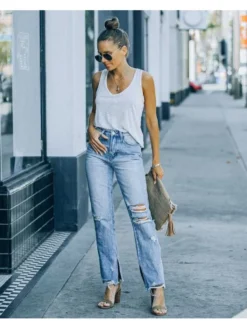 Casual Street Ripped Denim Jeans