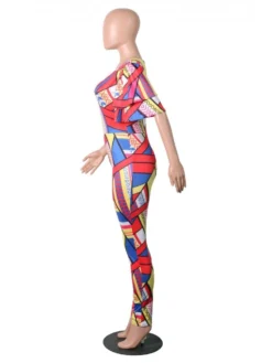 Casual Fashion Printing Short Sleeve Jumpsuit For Women -Bambam Clothing Shop P 20220516104041969 191