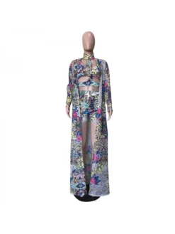 Hollowed Out Digital Printing Sexy Bikini Three-Piece Set -Bambam Clothing Shop P 20220516105945882 273