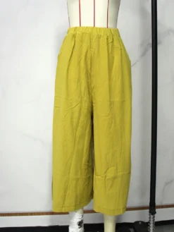 Casual Solid Wide Leg Long Pant Trousers For Women -Bambam Clothing Shop P 20220517172947350 160