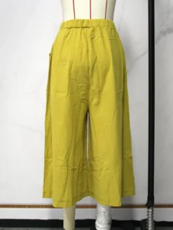 Casual Solid Wide Leg Long Pant Trousers For Women -Bambam Clothing Shop P 20220517172951910 946