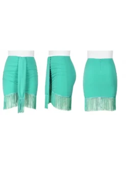 Summer Fashion Pure Color Tassels Women's Skirt -Bambam Clothing Shop P 20220524145643796 733