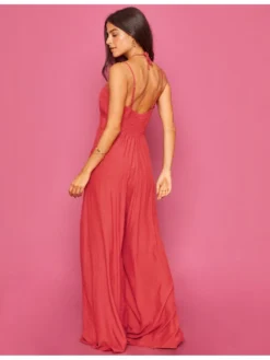 Fashion Backless Pure Color Jumpsuit -Bambam Clothing Shop P 20220611181807611 929