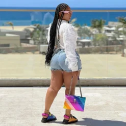 Casual Cute Rhinestone Denim Shorts -Bambam Clothing Shop P 20220613142545318 380