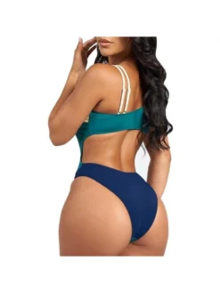 Fashion Contrast Color Hollowed Out Women's One-pieces -Bambam Clothing Shop P 20220622140850478 425