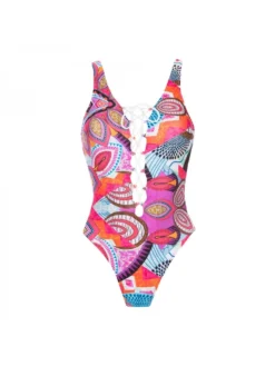 Summer Fashion Printing Bandage Women's One-Piece Swimsuit -Bambam Clothing Shop P 20220622155448182 975