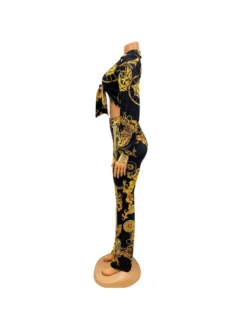 Fashion Printing Long Sleeve Top And Trouser Women's Suits -Bambam Clothing Shop P 20220630180624530 652