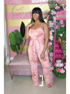 Summer Fashion Printed Spaghetti Straps Jumpsuits