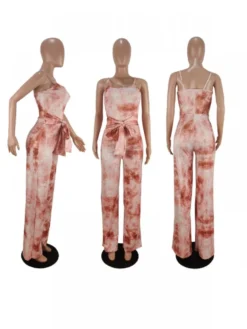 Summer Fashion Printed Spaghetti Straps Jumpsuits -Bambam Clothing Shop P 20220701202403055 460