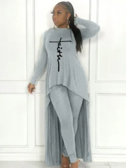 Women's Fashion Printed Two-Piece Trouser Sets