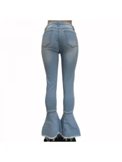 Butterfly Pattern Ripped Flare Jeans For Ladies -Bambam Clothing Shop P 20220811153858114 518
