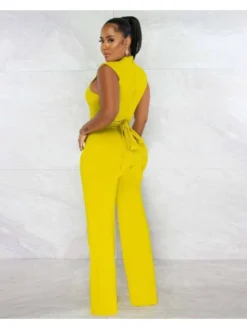 Sexy Pure Color Sleeveless Wide Leg Jumpsuit -Bambam Clothing Shop P 20220812094532078 391