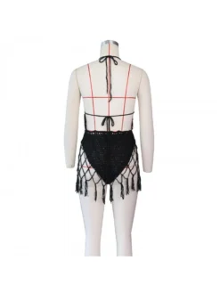 Sexy Seaside Halter Hollowed Out Tassels Swimsuit -Bambam Clothing Shop P 20220822142626200 774