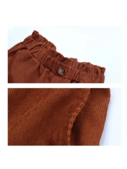 Casual Corduroy Elastic Pure Color Women's Long Pants -Bambam Clothing Shop P 20220824152255850 924