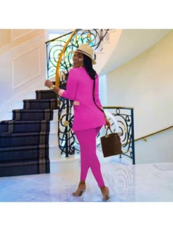 Fashion Contrast Color Lapel Women's Two-Piece Suit -Bambam Clothing Shop P 20220906151259886 580