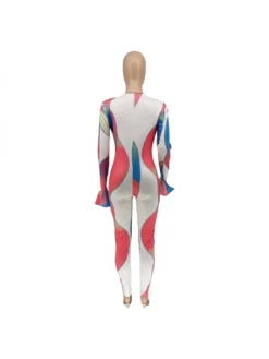 Sexy Tie Wrap Printed Fall Long Sleeve Jumpsuits -Bambam Clothing Shop P 20220907110005804 338