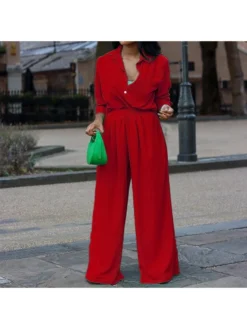 2022 Casual Pure Color Women's Two-Piece Set