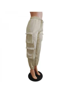 Casual Sports Solid Drawstring Cargo Pants -Bambam Clothing Shop P 20221025181614101 883