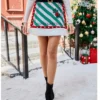 Christmas Red Stretch Short Skirt For Women