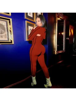 Contrast Color 2 Piece Jumpsuit Sets For Women -Bambam Clothing Shop P 20221214143840212 737