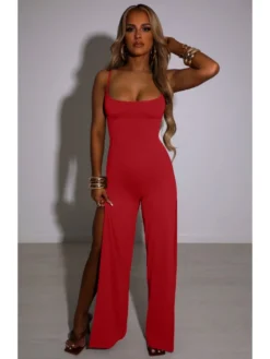 Sexy U Neck Sleeveless Backless Women's Jumpsuit