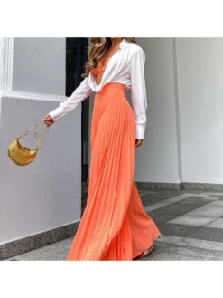 Women's Pleated Wide Leg Pants -Bambam Clothing Shop P 20230111105522144 777