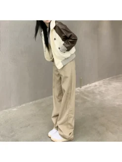 Casual Versatile Khaki Loose Women's Denim Jeans -Bambam Clothing Shop P 20230204100151958 740