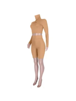 Casual Letter Embroidery Top And Skinny Shorts Set -Bambam Clothing Shop P 20230208102752057 745