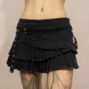 2023 Dark Style Black Women's Short Skirt