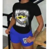 Graphic Summer T Shirt And Short Two-Piece Set