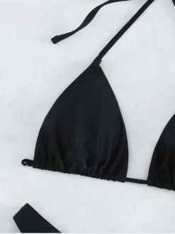 Beach See Through Yellow Black Three-Piece Bikini Sets -Bambam Clothing Shop P 20230401143630768 845