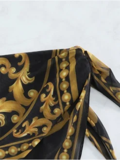 Beach See Through Yellow Black Three-Piece Bikini Sets -Bambam Clothing Shop P 20230401143633009 185