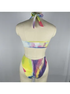 Sexy Tie Dyed Hollow Out Sleeveless Swimsuit Set -Bambam Clothing Shop P 20230401154936592 750