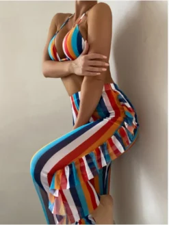 New Striped Tassels 3 Piece Bikini Sets For Women -Bambam Clothing Shop P 20230412155827412 625