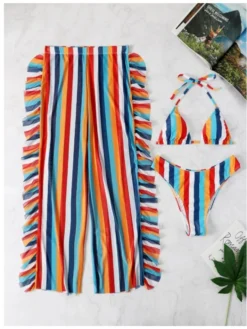 New Striped Tassels 3 Piece Bikini Sets For Women -Bambam Clothing Shop P 20230412155832156 186