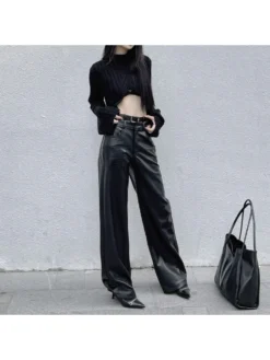 Fashion Street Black Loose Pants For Women -Bambam Clothing Shop P 20230419203225291 179